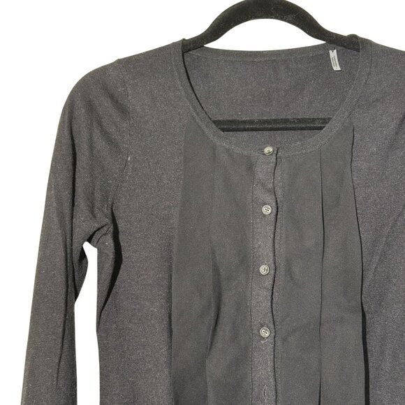 Christopher Fischer Women"s Black Knit Rib Cuff & Hem Sweater Cardigan Size S - Picture 3 of 7